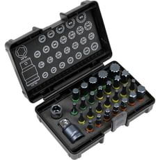 Sealey 28 Piece 3/8" and 1/2" Drive Impact Socket Bit Set