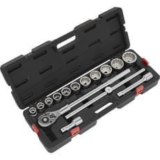 Sealey 15 Piece 3/4" Drive Bi Hexagon Socket Set Metric Sealey 15 Piece 3/4" Drive Bi Hexagon Socket Set Metric