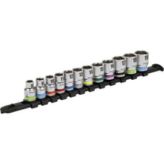 Sealey 12 Piece 3/8" Drive Colour Coded Hexagon Socket Set