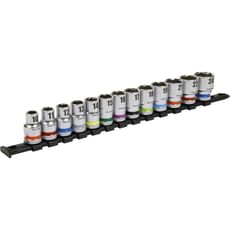 Sealey 13 Piece 1/2" Drive Colour Coded Hexagon Socket Set