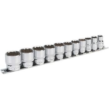Sealey 11 Piece 3/8" Drive Bi Hexagon WallDrive Socket Set Imperial