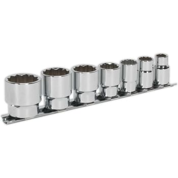 Sealey 7 Piece 3/8" Drive Bi Hexagon Socket Set Whitworth