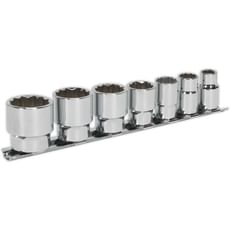 Sealey 7 Piece 3/8" Drive Bi Hexagon Socket Set Whitworth Sealey 7 Piece 3/8" Drive Bi Hexagon Socket Set Whitworth