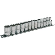 Sealey 13 Piece 1/4" Drive Bi Hexagon WallDrive Socket Set Metric