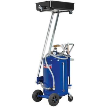Sealey AK462DX Mobile Oil Drainer Cantilever Air Discharge and Probes