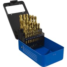 Sealey 25 Piece HSS Titanium Coated Drill Bit Set