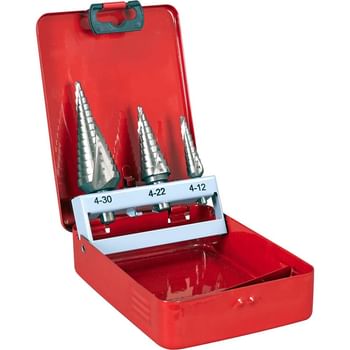 Sealey 3 Piece Spiral Fluted M2 HSS Step Drill Set