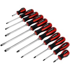 Sealey 11 Piece Slotted and Phillips Hammer Through Screwdriver Set