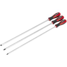 Sealey 3 Piece Extra Long Hammer Through Screwdriver Set