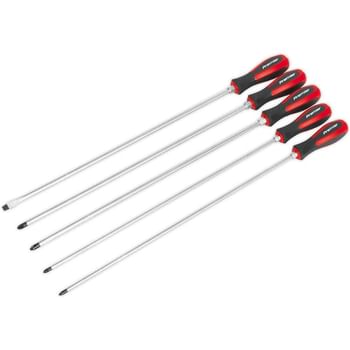 Sealey 5 Piece Extra Long Hammer Through Screwdriver Set