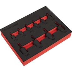 Sealey 10 Piece 1/4" and 3/8" Drive Low Profile Impact Torx Socket Bit Set