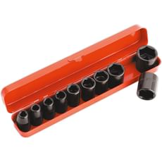 Sealey 10 Piece 1/2" Drive Hexagon Impact Socket Set Metric