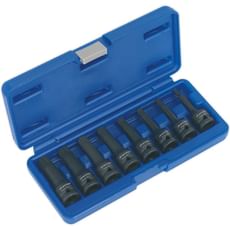 Sealey 8 Piece 1/2" Drive Impact Spline Socket Bit Set