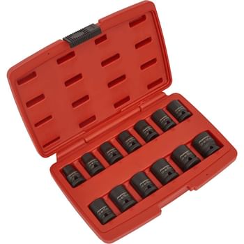 Sealey 13 Piece 1/2" Drive Bi Hexagon Impact Socket Set Metric