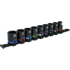Sealey 9 Piece 1/2" Drive Colour Coded Hexagon Impact Socket Set Sealey 9 Piece 1/2" Drive Colour Coded Hexagon Impact Socket Set