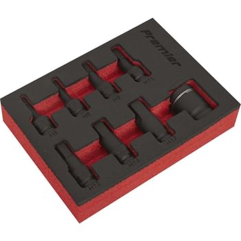 Sealey 8 Piece 3/8" Drive Impact Hex Socket Bit Set