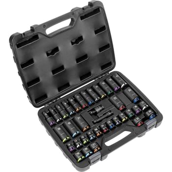 Sealey 36 Piece 3/8" Drive Colour Coded Impact Socket Set