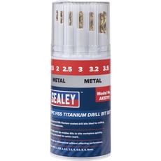 Sealey 11 Piece HSS Titanium Drill Bit Set