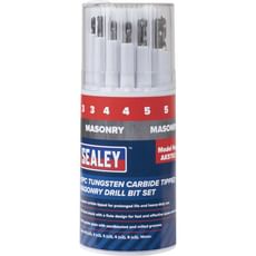 Sealey 11 Piece Tungsten Carbide Tipped Masonry Drill Bit Set