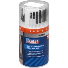 Sealey 18 Piece Combination Drill Bit Set