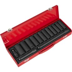 Sealey 15 Piece 1/2" Drive Deep WallDrive Impact Socket Set Metric