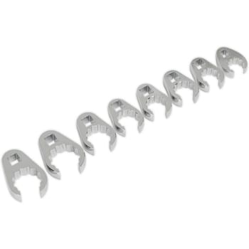 Sealey 8 Piece 1/2" Drive Crow Foot Spanner Set Metric