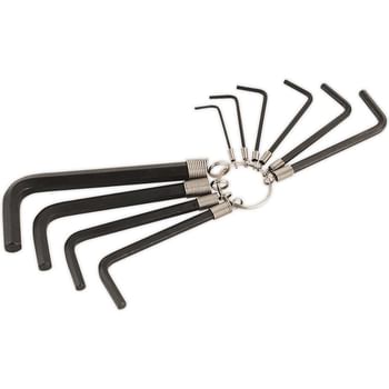 Sealey 10 Piece Hexagon Key Set on Ring Metric