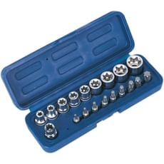 Sealey 19 Piece 3/8" Drive Torx Socket and Screwdriver Bit Set