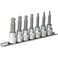 Sealey 7 Piece 3/8" Drive Ball End Hexagon Socket Bit Set Metric 