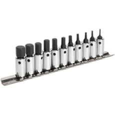 Sealey 11 Piece 1/4" Drive Hexagon Socket Bit Set Metric
