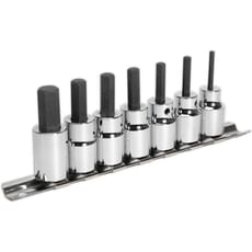 Sealey 7 Piece 3/8" Drive Hexagon Socket Bit Set Metric Sealey 7 Piece 3/8" Drive Hexagon Socket Bit Set Metric