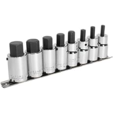 Sealey 8 Piece 1/2" Drive Hexagon Socket Bit Set Metric