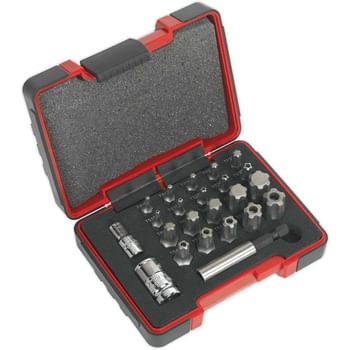 Sealey 23 Piece Combination Drive TRX-P and TRX-TS Screwdriver Bit Set