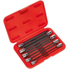 Sealey 9 Piece 3/8" Drive Long Reach Torx Socket Bit Set