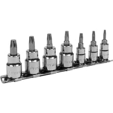 Sealey 7 Piece 1/4" and 3/8" Drive Lock On Torx Socket Bit Set Sealey 7 Piece 1/4" and 3/8" Drive Lock On Torx Socket Bit Set