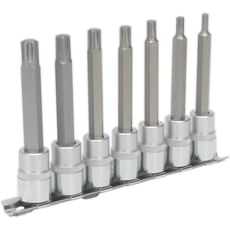 Sealey 7 Piece 3/8" Drive Ribe Socket Bit Set