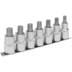 Sealey 7 Piece 1/2" Drive Ribe Socket Bit Set