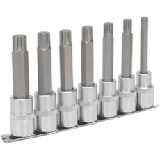 Sealey 7 Piece 1/2" Drive Ribe Socket Bit Set