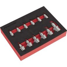 Sealey 12 Piece Combination Drive Stubby Torx Socket Bit Set
