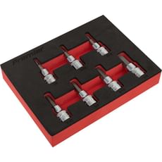 Sealey 7 Piece 3/8" Drive Hex Socket Bit Set Imperial