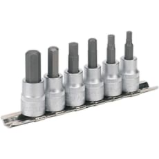 Sealey 6 Piece 3/8" Drive Hex Key Socket Bit Set Metric