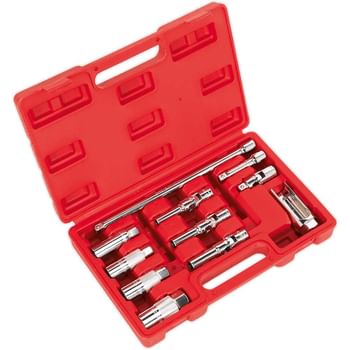 Sealey 11 Piece 3/8" Drive Master Spark/Glow Plug and Oxygen Sensor Service Set