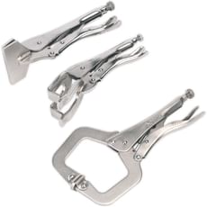 Sealey 3 Piece Sheet Metal and Welding Clamp Set