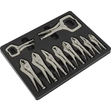 Sealey 10 Piece Locking Pliers Set in Module Tray