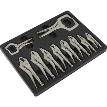 Sealey 10 Piece Locking Pliers Set in Module Tray