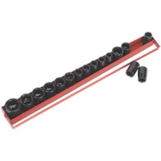 Sealey 17 Piece 1/2" Drive Hexagon Impact Socket Set Metric and Imperial