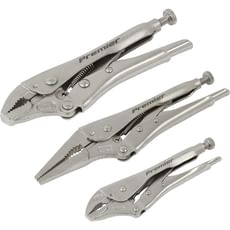 Sealey Premier 3 Piece Locking Pliers Set in Tool Roll