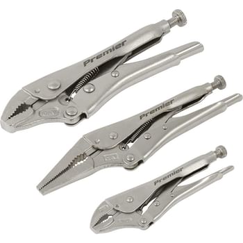 Sealey Premier 3 Piece Locking Pliers Set in Tool Roll