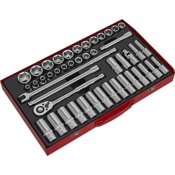 Sealey 46 Piece 1/2" Drive Hexagon WallDrive Socket Set