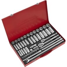 Sealey 50 Piece Combination Drive Hexagon WallDrive Socket Set